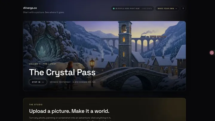 diiverge public branching video-adventure interface